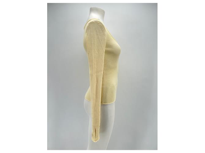 Autre Marque NON SIGNE / UNSIGNED Tops T.International S Wool Cream  ref.1963154