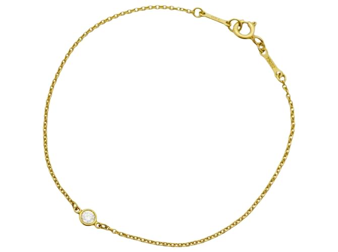 Tiffany & Co Pulseira charm Tiffany em ouro amarelo 18K com diamante  ref.1963605
