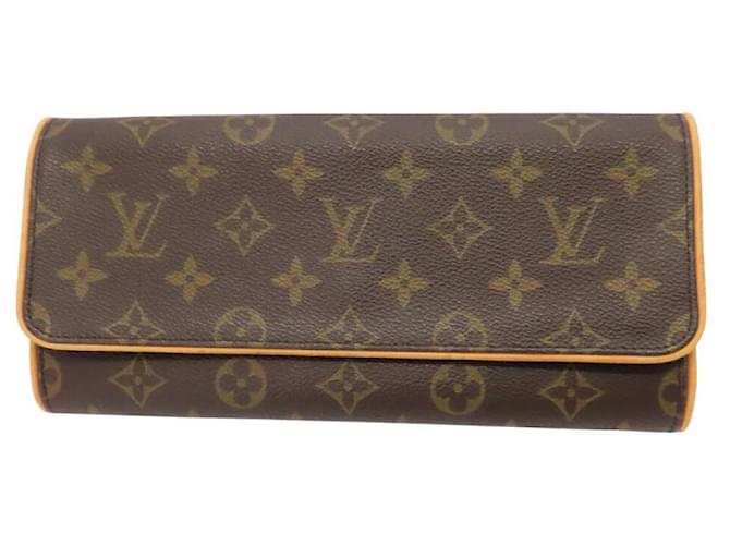 Louis Vuitton Monogram Pochette Twin GM Shoulder Bag Brown Cloth  ref.1963902