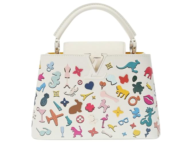 Louis Vuitton Capucines White Leather  ref.1964126