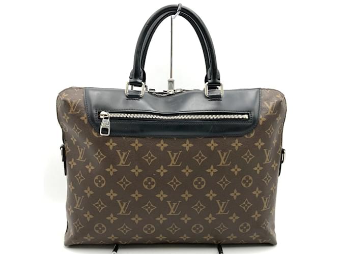 Louis Vuitton Porte Document Macassar Bag Brown Patent leather  ref.1964377