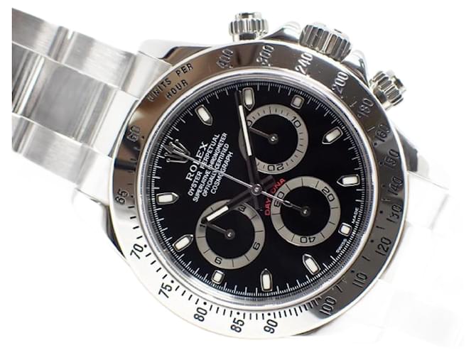 ROLEX Daytona black Dial 116520 '06 D series Mens Silvery Steel  ref.1964890