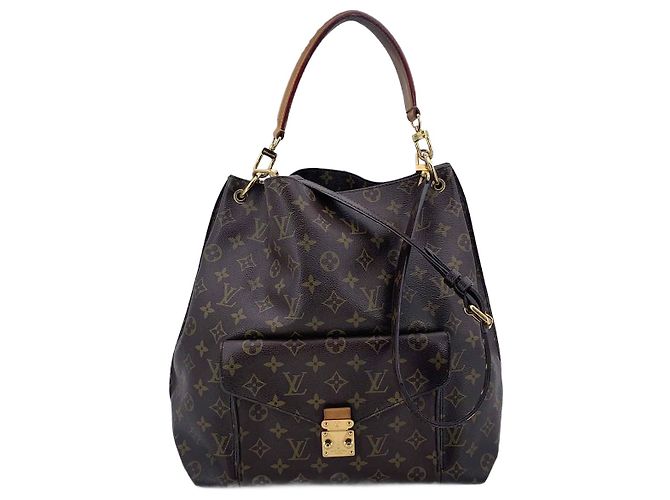 Louis Vuitton Monogram Canvas Metis Hobo Shoulder Bag Brown