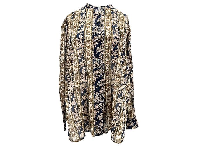 ISABEL MARANT ETOILE Top T.FR 38 Cotone Blu navy