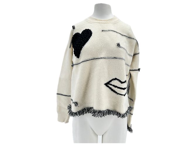 SONIA RYKIEL Strickwaren T.International S Wolle Weiß