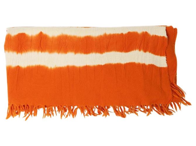 Issey Miyake Bufanda tie-dye naranja