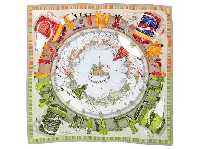 Hermès Multicoloured Prieres Du Vent silk scarf Multiple colors  ref.1965610