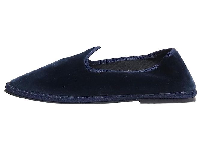 Larusmiani Blaue Samt-Slipper - Größe EU 37
