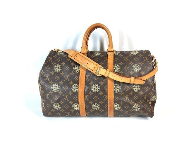 Sac Keepall Bandoulière 45 de la collaboration Louis Vuitton Monogram Christopher Nemeth Marron
