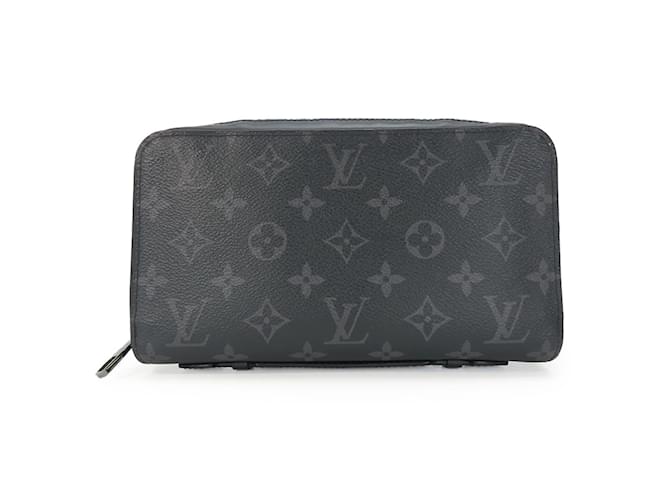 Louis Vuitton Long Wallet Zippy XL Brown Black Cloth  ref.1965719