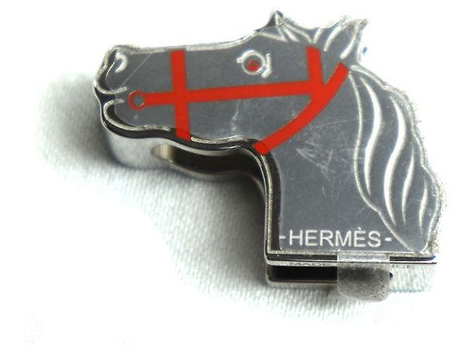 Ring Hermès Anello per sciarpa in metallo Hermes Cadre Cavallo