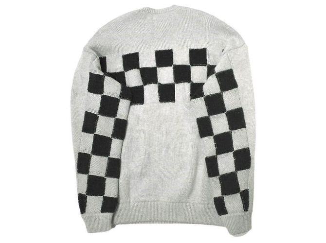 Autre Marque Danke Schon RV Crewneck Strickpullover mit Karomuster Braun 