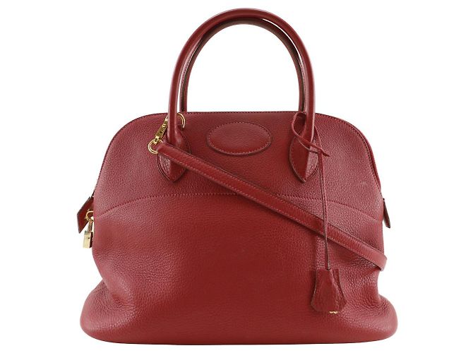 Hermès Hermes Bolide 35 Handtasche Rot/Gold