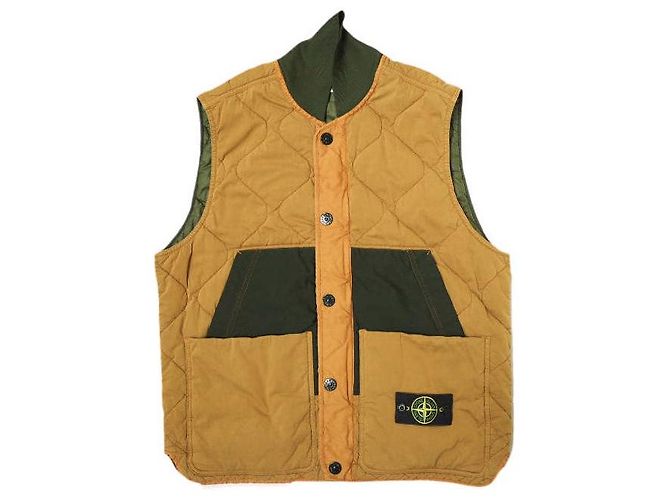 Gepolsterte Weste mit Stone Island Kompass-Patch
