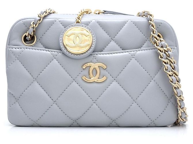 Chanel Lambskin Mini Camera Bag AS5190 Grey