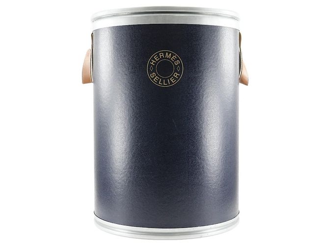 Hermès Hermes Aluminum Saddle Box Large Antique Blue