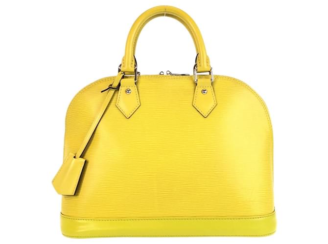 Louis Vuitton Alma PM Leather Handbag M40950 Yellow  ref.1967136