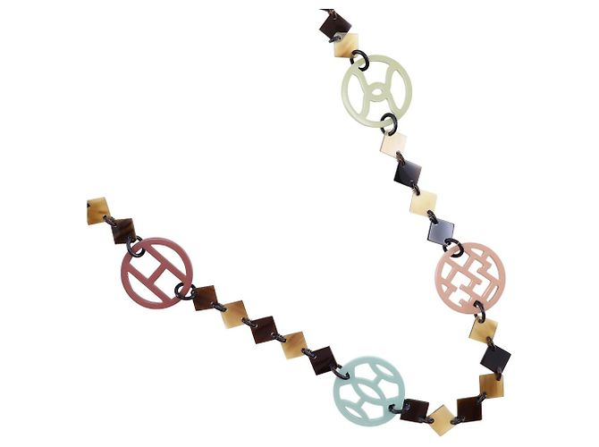 Hermès Collana Diva Hermes in corno di bufalo Multicolore