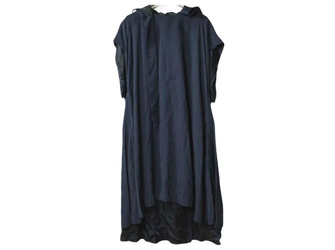 Autre Marque TOGA Acetate Hoodie Dress Navy Navy blue