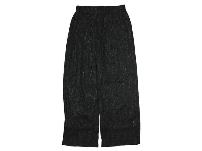 Autre Marque Ray BEAMS Lame plissierte Hose Schwarz