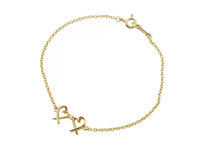Tiffany & Co Pulseira charm coração duplo amoroso Tiffany Ouro amarelo  ref.1968182