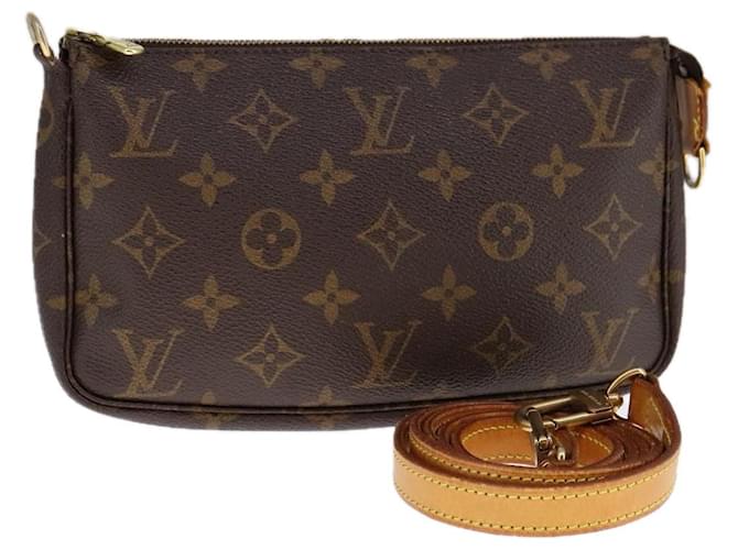 Louis Vuitton Pochette Accessoire Marrom Lona  ref.1968511