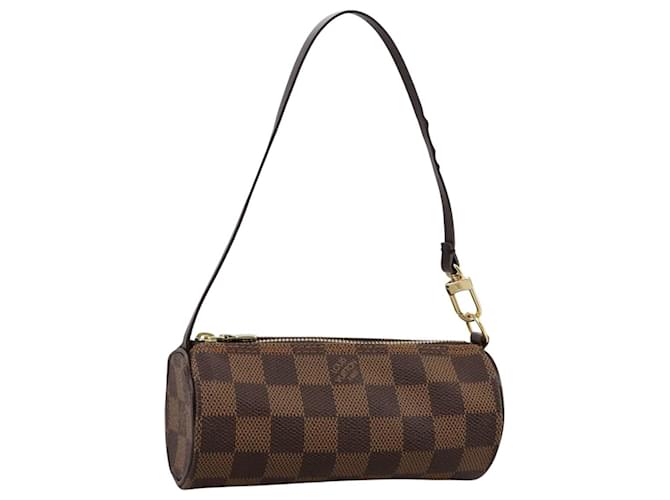 LOUIS VUITTON Damier Ebene Papillon Pouch LV Auth 105664  ref.1968903
