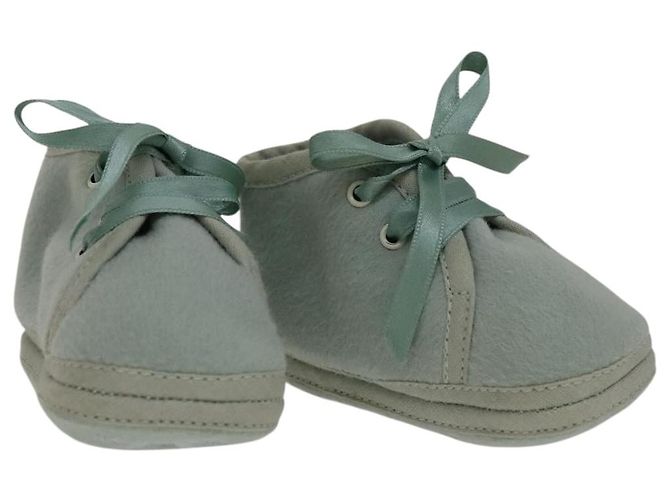 Hermès Chaussures pour bébé HERMES en laine bleu clair Auth bs21342