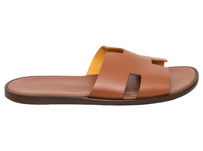 Hermès Izmir Sandals Brown Leather  ref.1968952