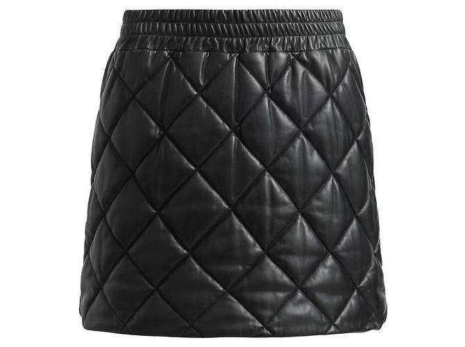 All Saints Saia mini de couro Ottie acolchoada AllSaints Preta Preto
