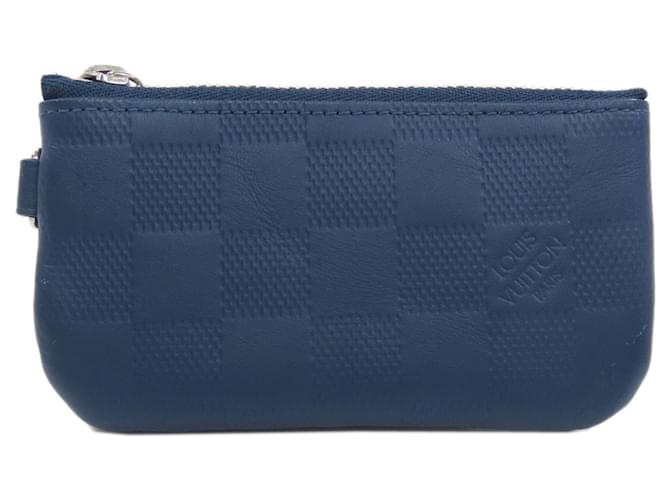 Pochette Clés Louis Vuitton Azul marinho Couro  ref.1969318