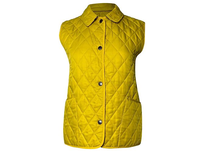 Burberry London Steppweste aus gelbem Polyester