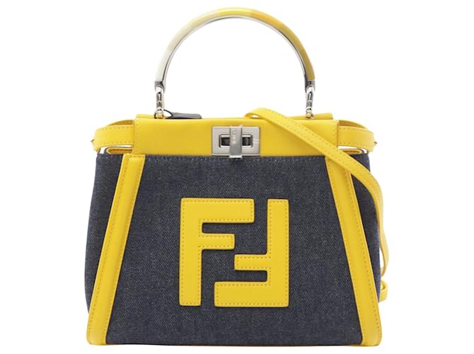 Fendi Peekaboo Navy blue Denim  ref.1970079
