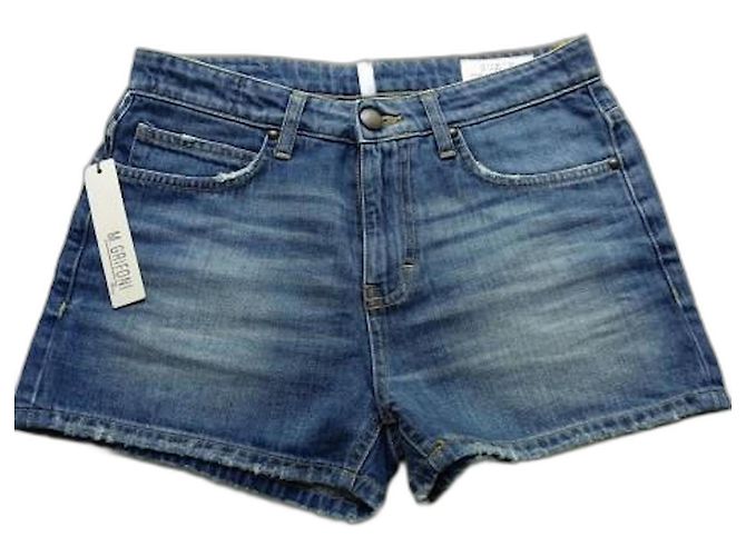 Pantalones cortos de algodón azul Mauro Grifoni