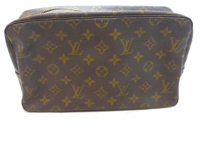 Louis Vuitton Necessaire 28 Monogram - Anos 80 / 3 Marrom Couro  ref.1970397