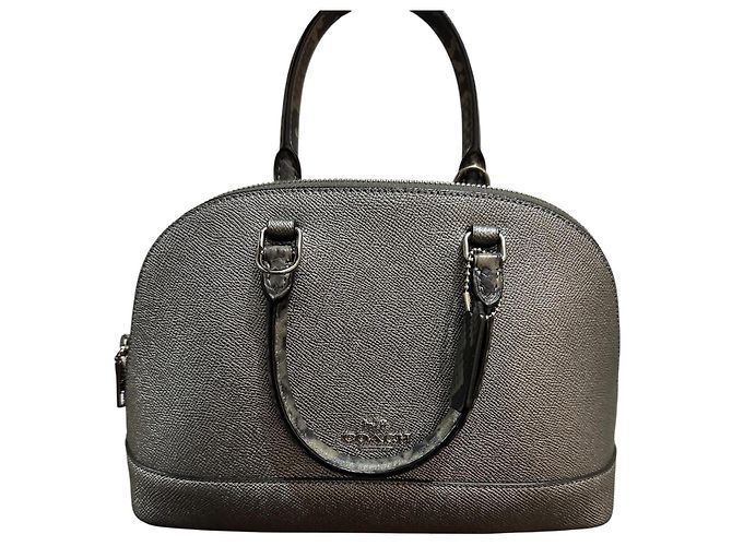 Borsa Coach Mini Sierra Argento Pelle Stampa Serpente