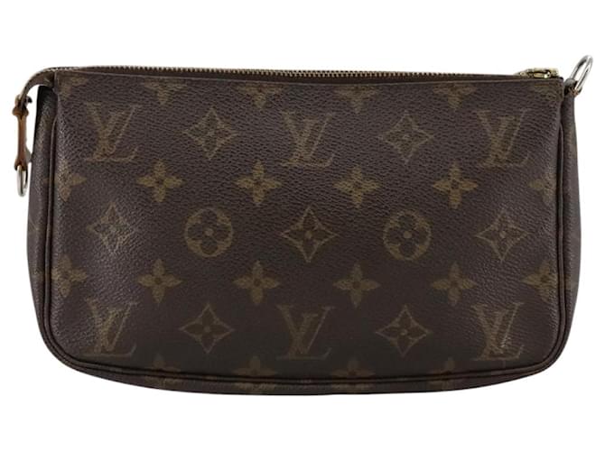 Pochette Accessoire Louis Vuitton Marrom Lona  ref.1970428