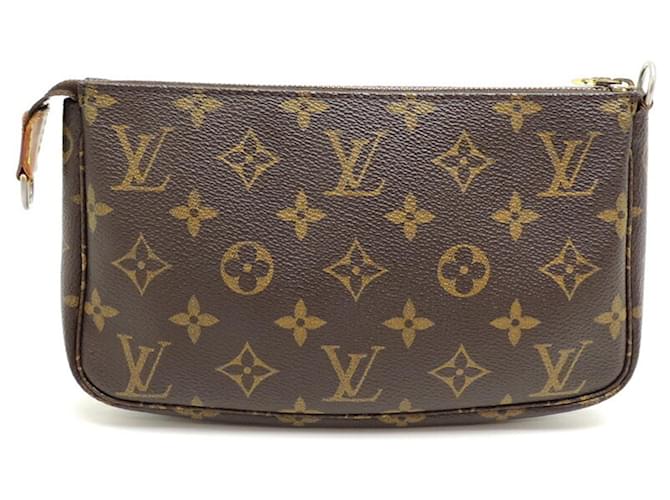 Pochette Accessoire Louis Vuitton Marrom Lona  ref.1970628