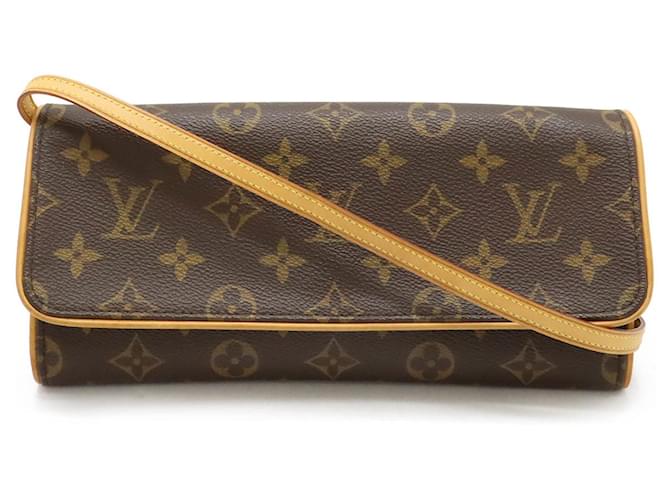 Louis Vuitton Gêmeo Marrom Lona  ref.1970913