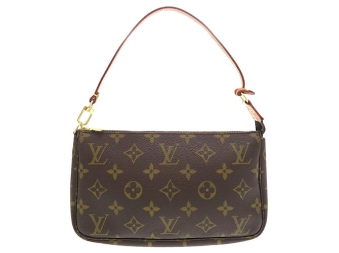 Pochette Accessoire Louis Vuitton Marrom Lona  ref.1971257
