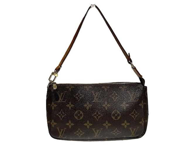 Pochette Accessoire Louis Vuitton Marrom Lona  ref.1971268
