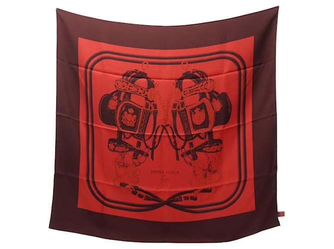 Hermès Carré 90 Red Silk  ref.1971296