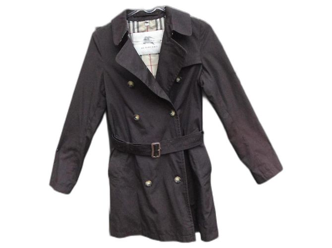 Gabardina Burberry London Marrón Oscuro