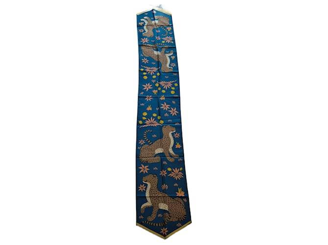 Hermès scarf the leopards Multiple colors Silk  ref.1971395