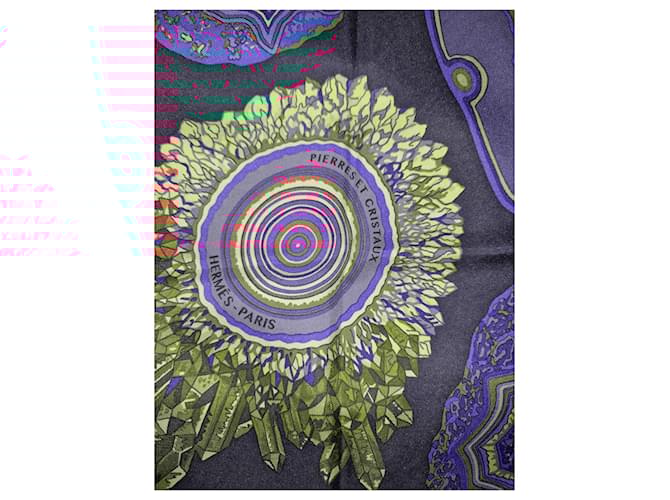 Hermès square stones and crystals Multiple colors Silk  ref.1971406