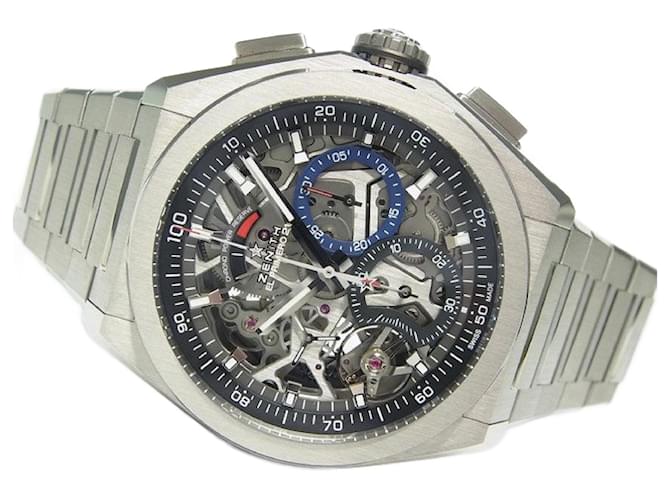 Zénith ZENITH Defy El Primero 21 Titanium 95.9000.9004/78.M9000 Genuine goods Mens Silvery  ref.1971603