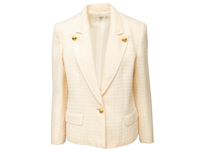 Valentino Miss V Wool Jacket Eggshell