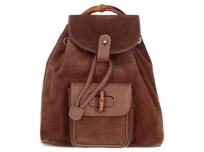 Gucci Brown Suede Backpack