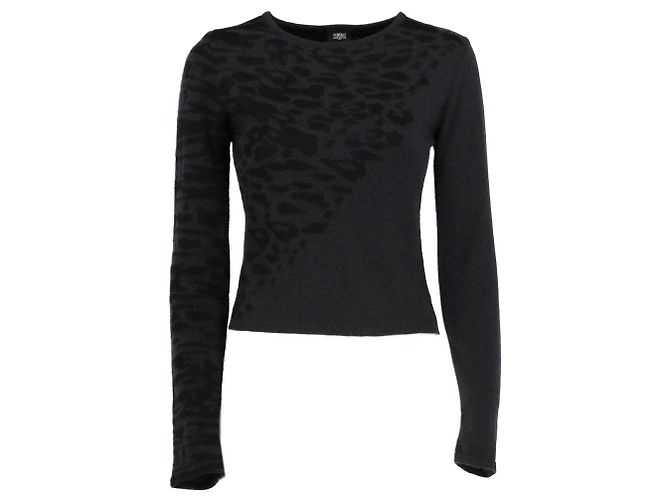 Pull Versace Black Animalier - Années 2000 Noir
