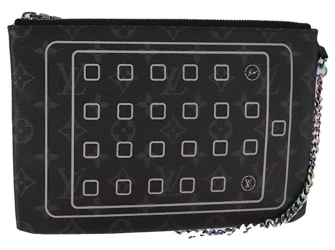 LOUIS VUITTON Monogram Eclipse Fragment iPhone Case M64449 LV Auth 107928